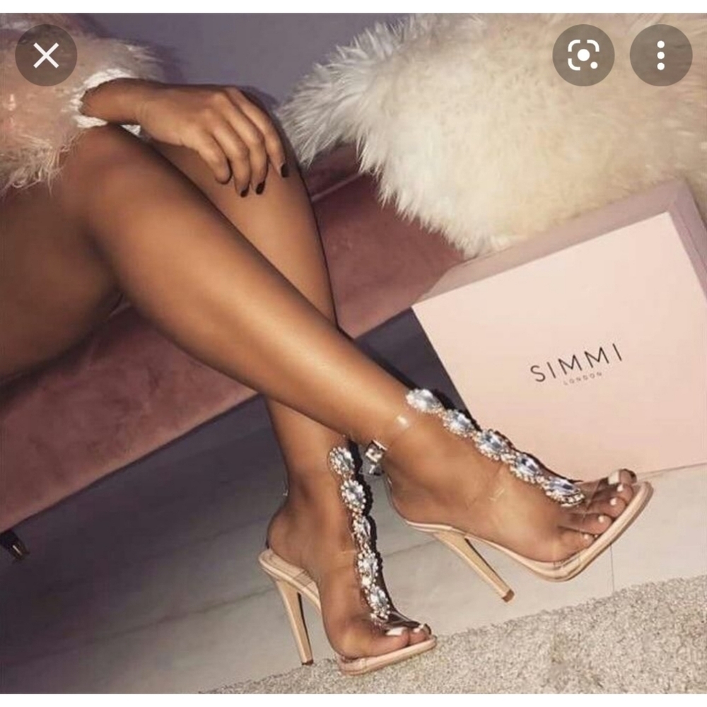 Rose Gold Jewel Heels From Simmi Shoes - Picture 2 of 7